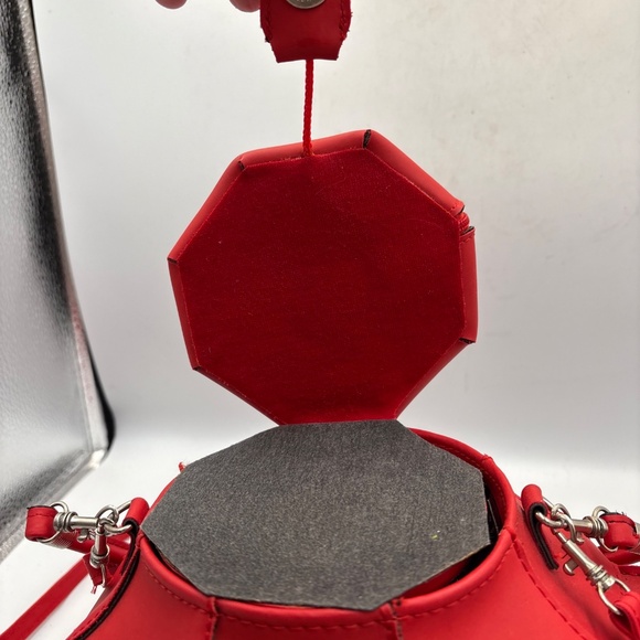 Rare PYLONES Teapot Shape Purse Vintage Red Handbag Teabag Crossbody - Picture 9 of 14